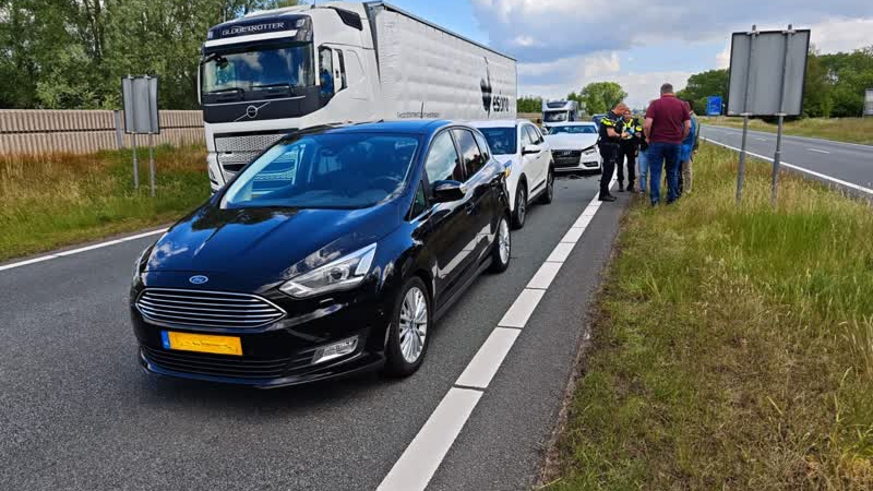 Meerdere voertuigen betrokken bij kettingbotsing op N18 bij Varsseveld