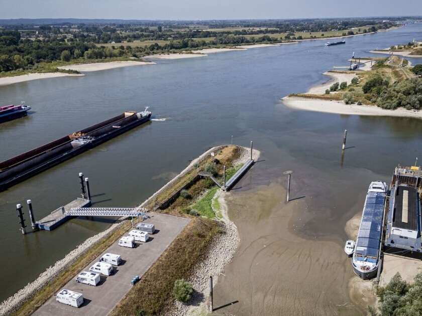 Record gesneuveld: sinds 1947 niet zo weinig water door de Rijn