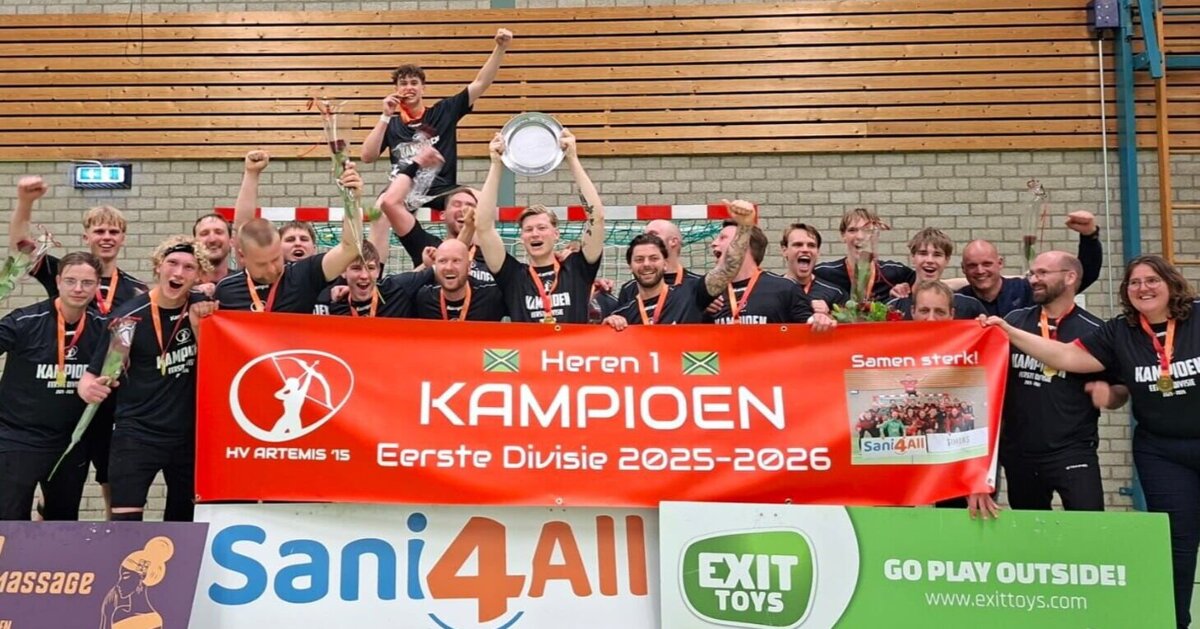 Handballers van Doetinchemse Artemis’15 pakken eredivisieticket: ‘Terecht kampioen'