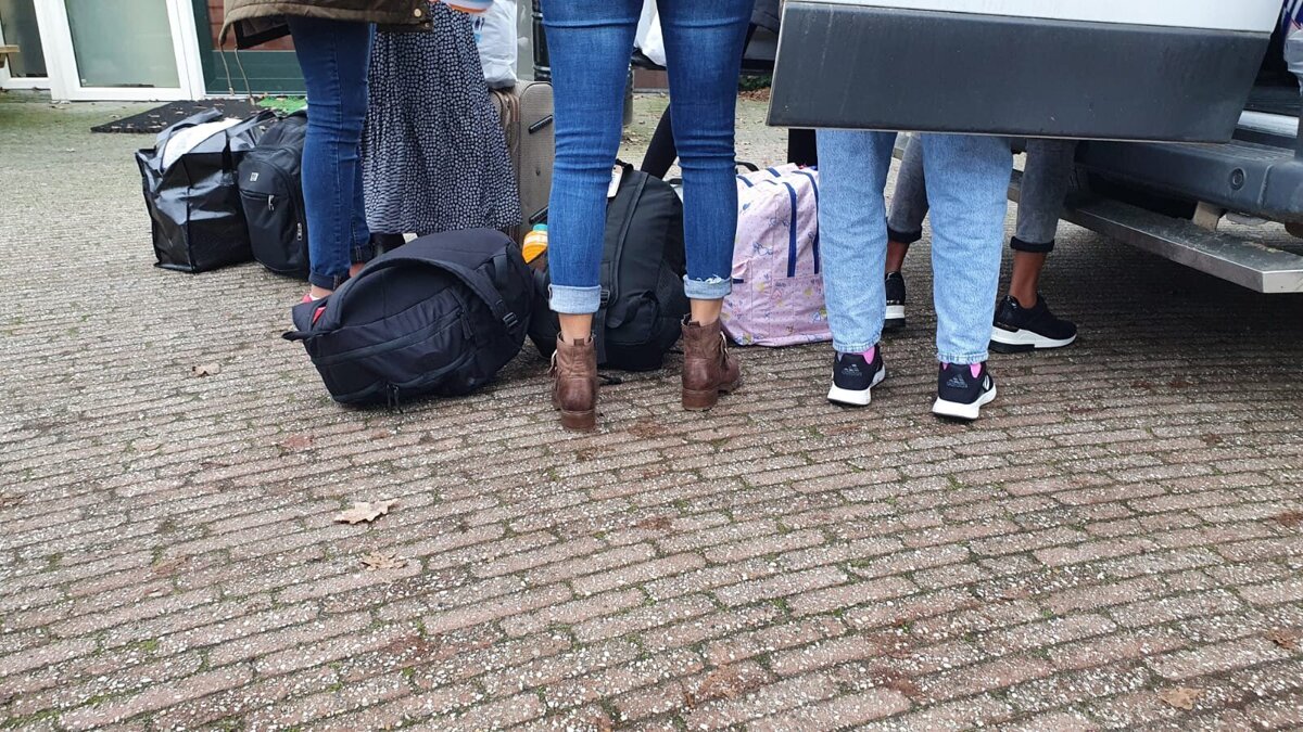 Vluchtelingen aankomst Betteld